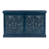 Handcrafted Solid Wood Sideboard, Indigo Blue Finish 150cm + 180cm