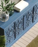 Handcrafted Solid Wood Sideboard, Indigo Blue Finish 150cm + 180cm